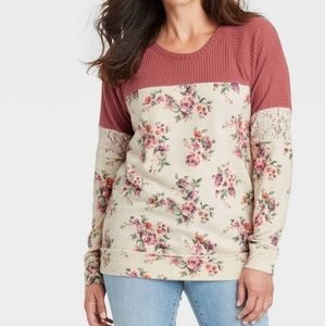 NWT Knox Rose long sleeve floral top